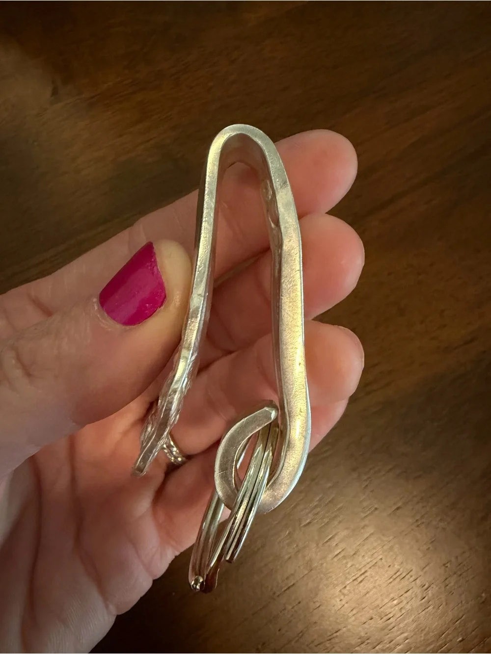 American Beauty Rose Silverware Purse Clip Keychain